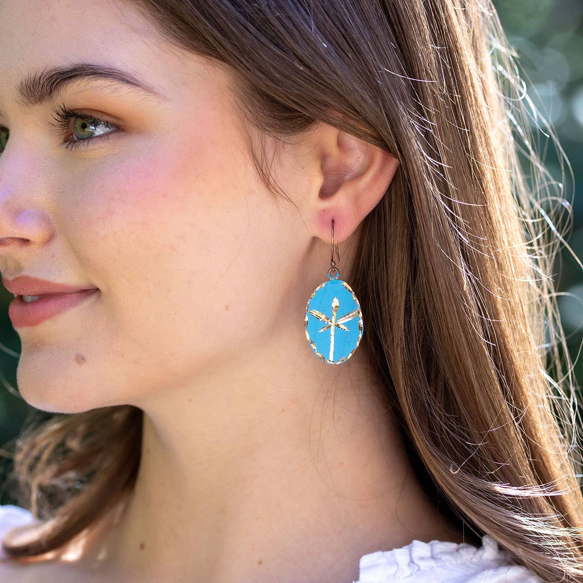 Patina Engraved Copper Earrings Pre-Pack with Display