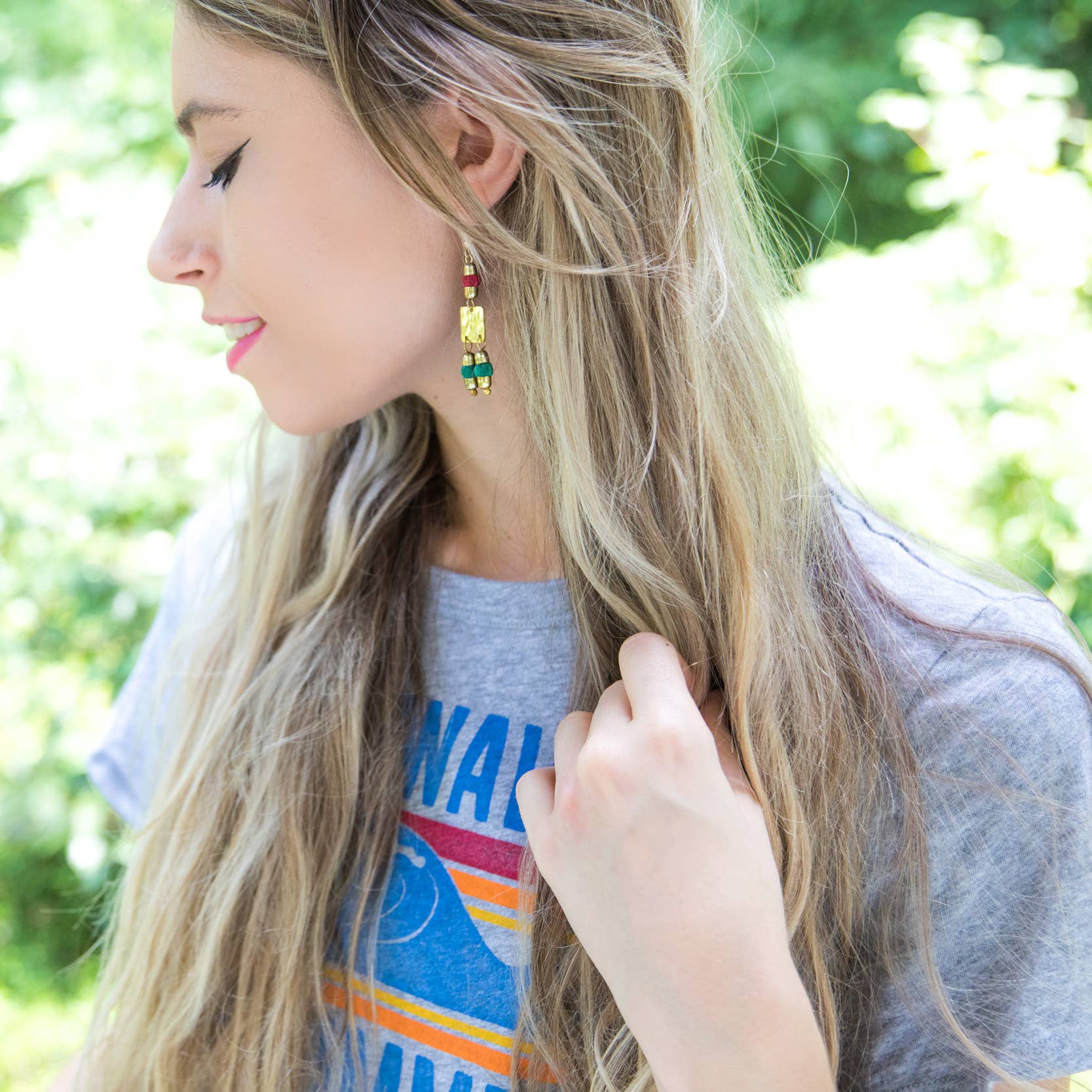 Aasha Kantha Handcrafted Dual Capped Beads Earrings