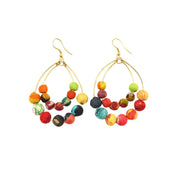 Aasha Kantha Handcrafted Hoops with Beads Earrings
