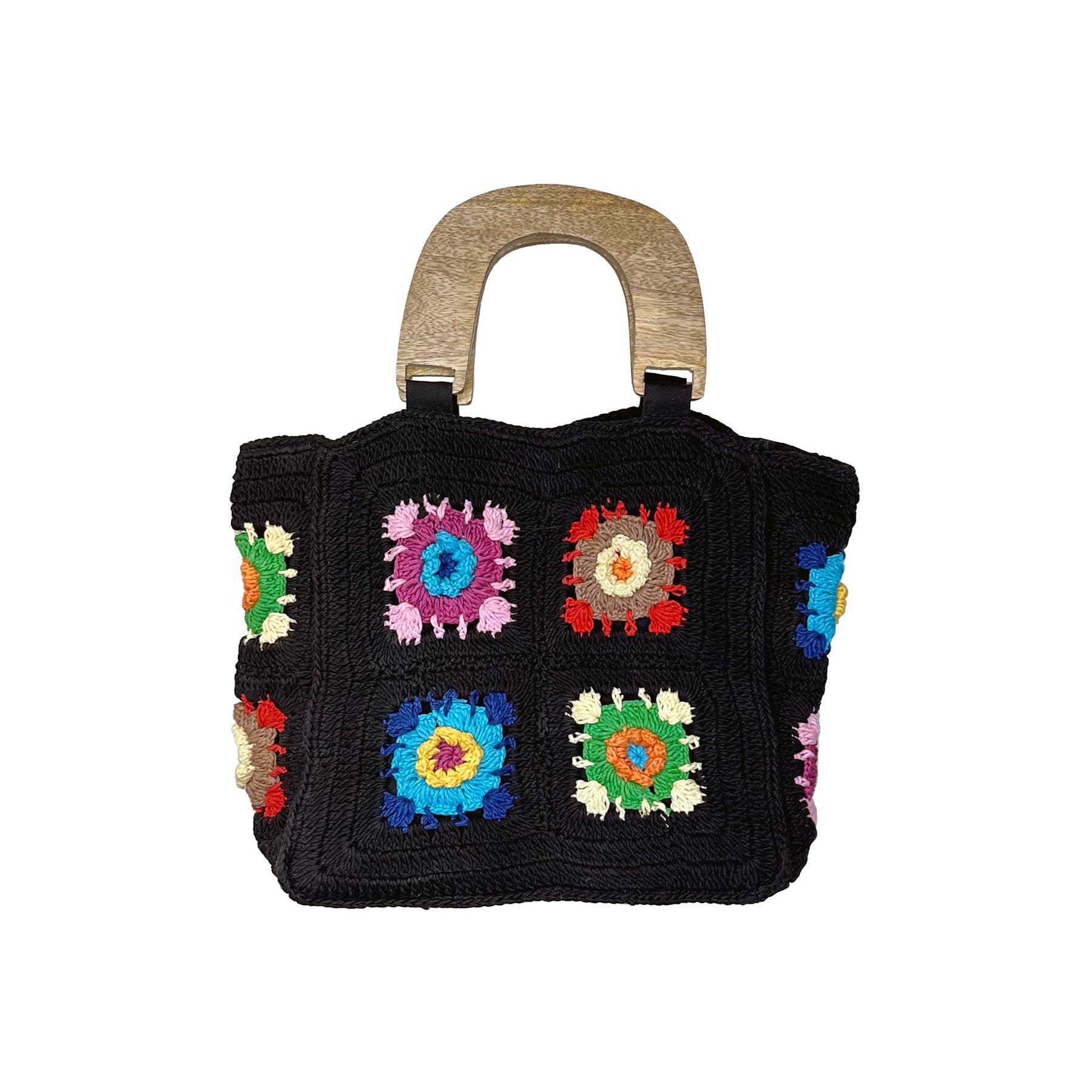Laya Cotton Crochet Small Top Handle Mini Bags