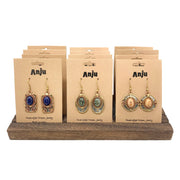 Semi Precious Stone Earrings Prepack With Slotted Display
