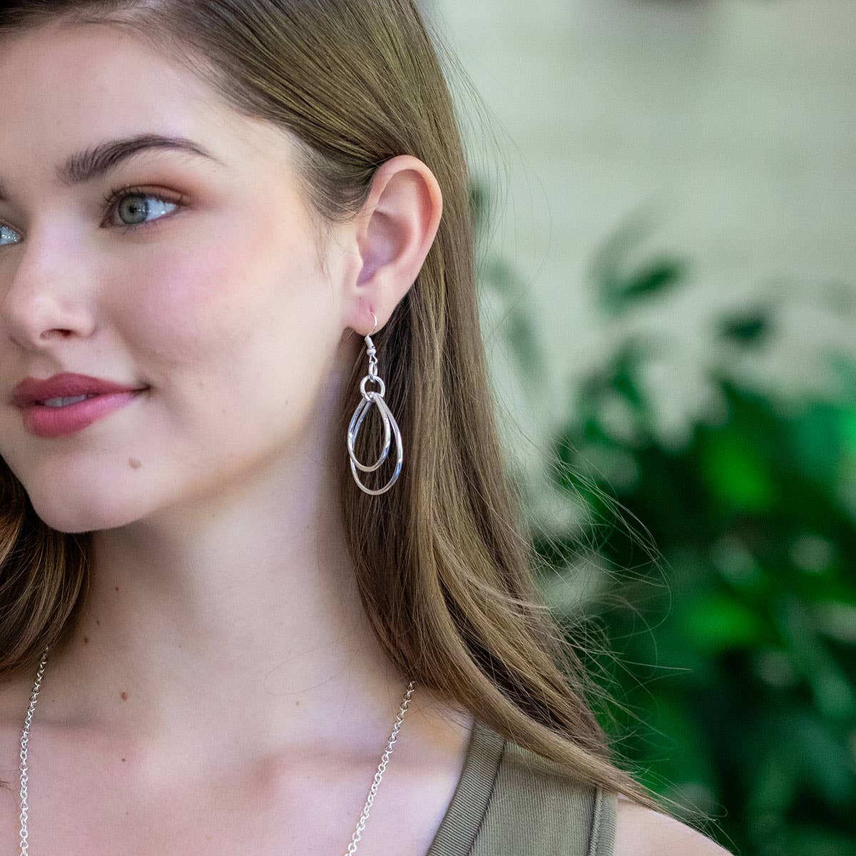 Handcrafted Interlocking Infinity Loops Silver Earrings