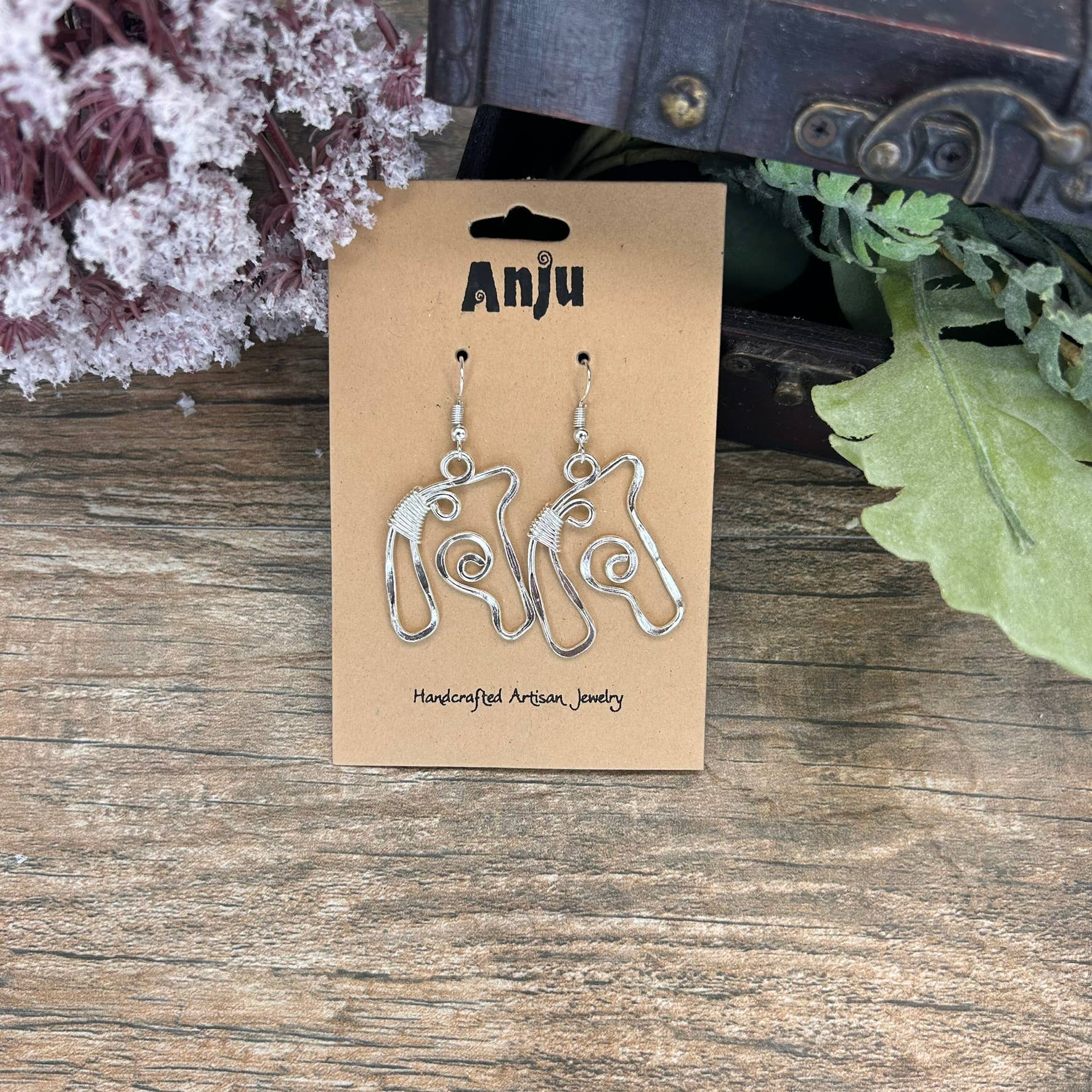 Silver Plated Earrings - Horse