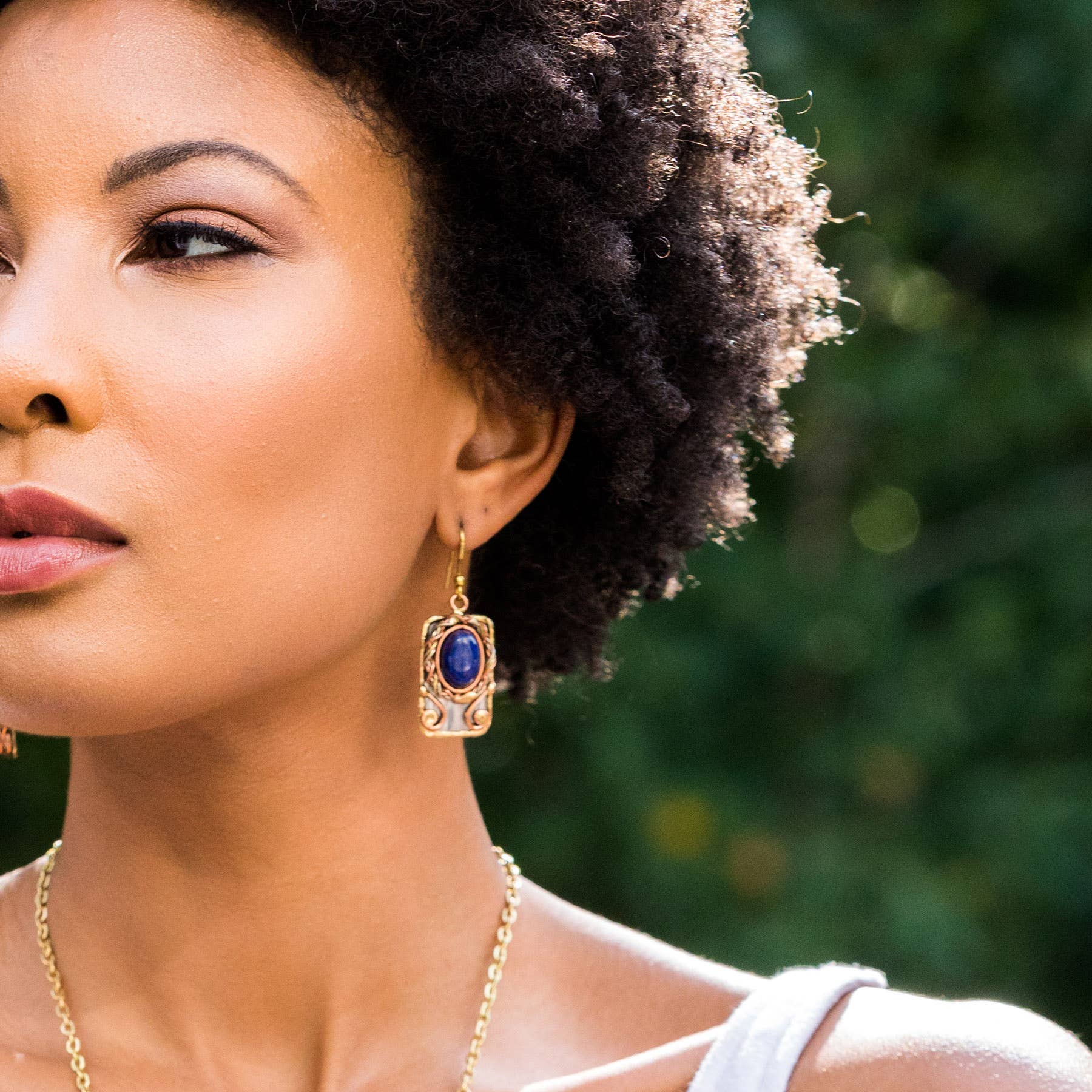 Semi Precious Stone Earrings Prepack With Slotted Display