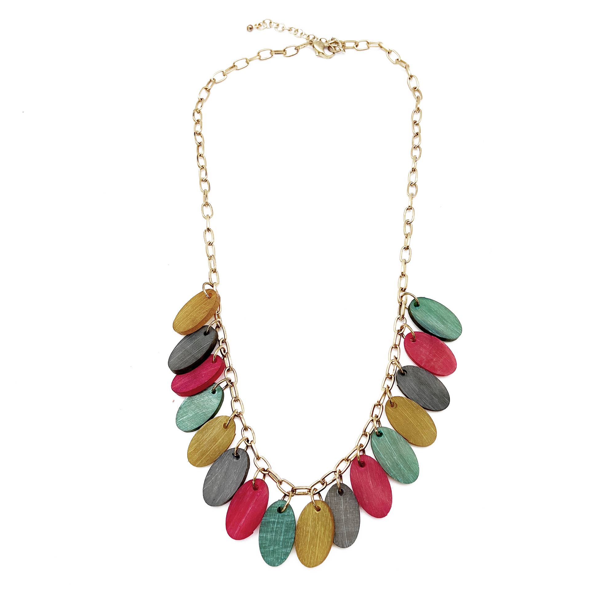 Omala Pleasing Petals Necklace - Small Ovals on Chain
