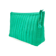 Aviva Collection - Quilted Solid Cotton Travel Pouch