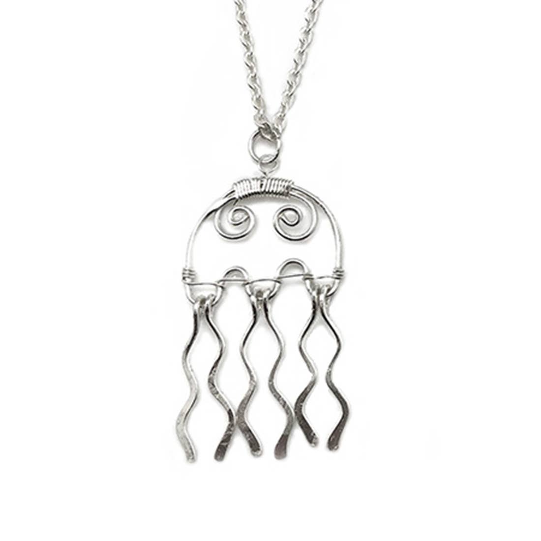 Silver Plated Necklace - Smaller Size Jellyfish