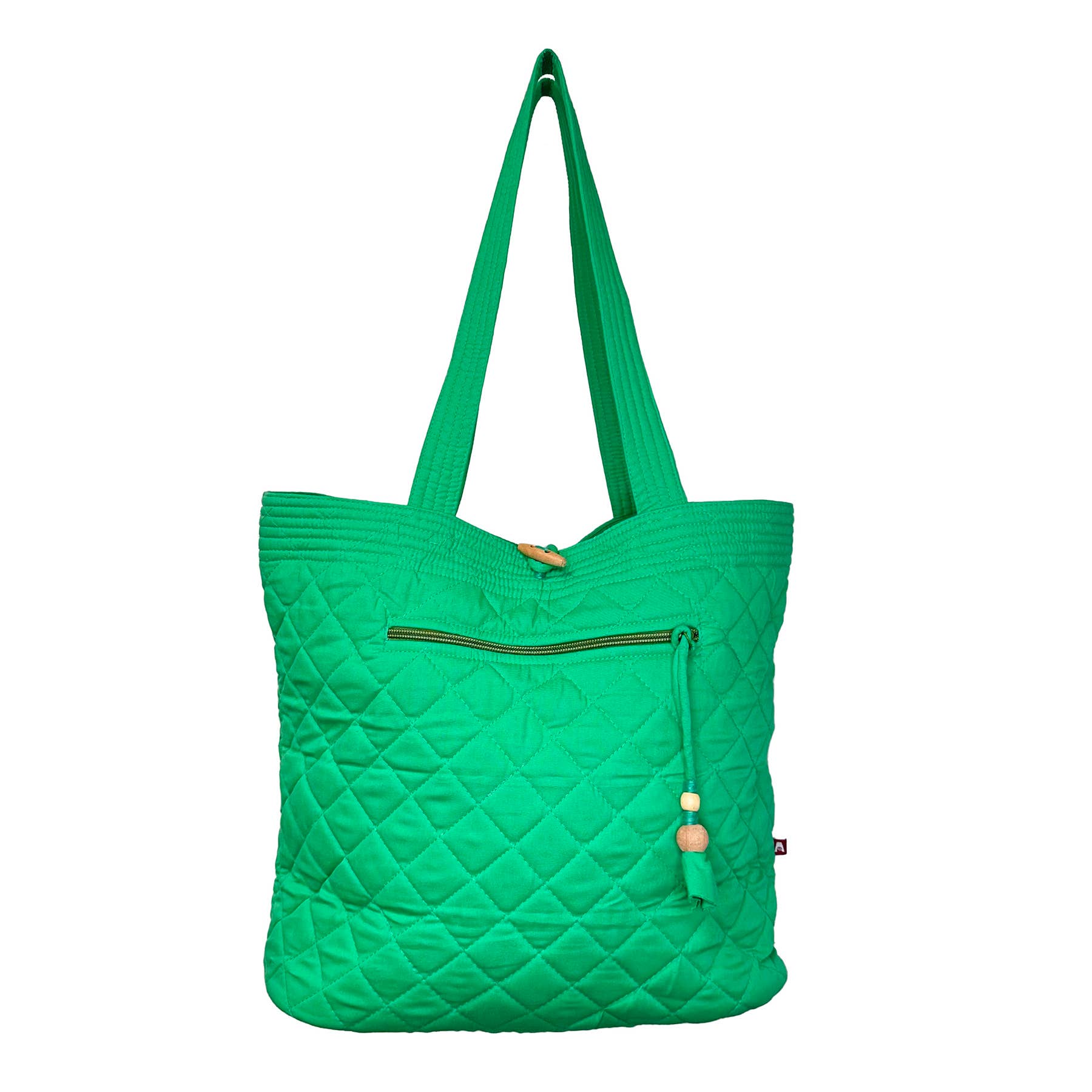 Aviva Collection - Quilted Solid Cotton Shopper Tote