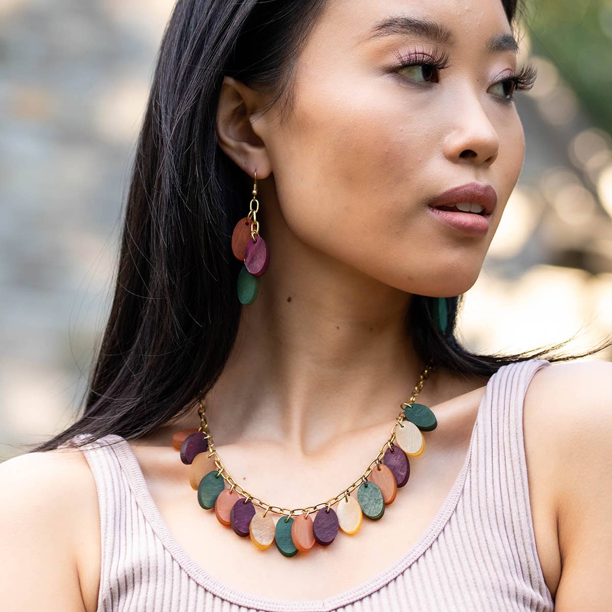 Omala Bold & Brash Necklace - Small Ovals on Chain