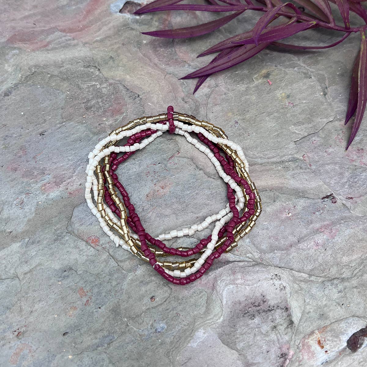 Seed Bead Stretchy Bunch Bracelets - Multiple Color Styles