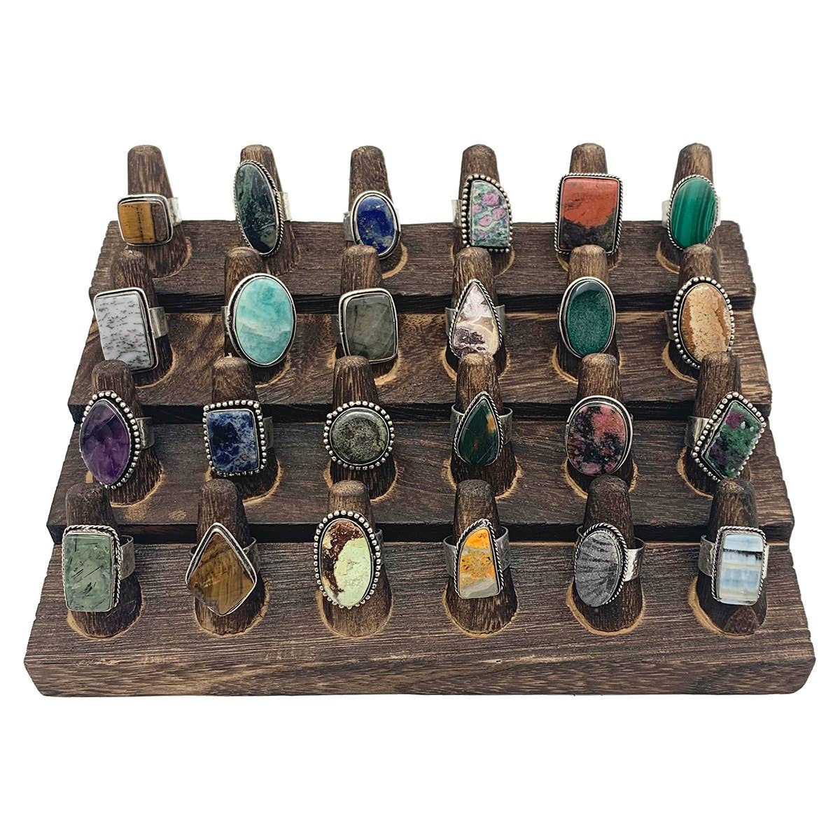 Kashi Semiprecious Stone 24 Large Rings Prepack (no Display)