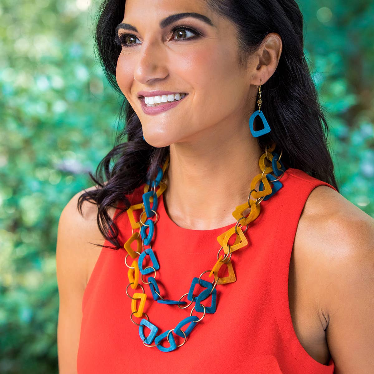 Omala Wildberry Collection - Dual Layer Abstract Necklace