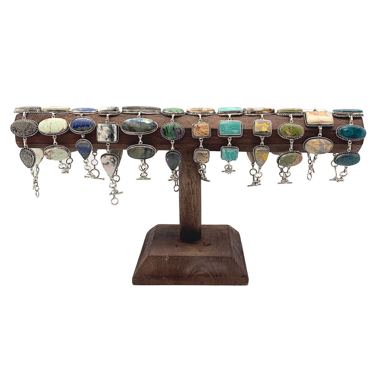 Kashi Semiprecious Stone Link Bracelets Prepack (w Display)