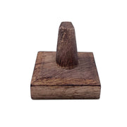 Brown Wooden Ring Display - Holds Single Ring