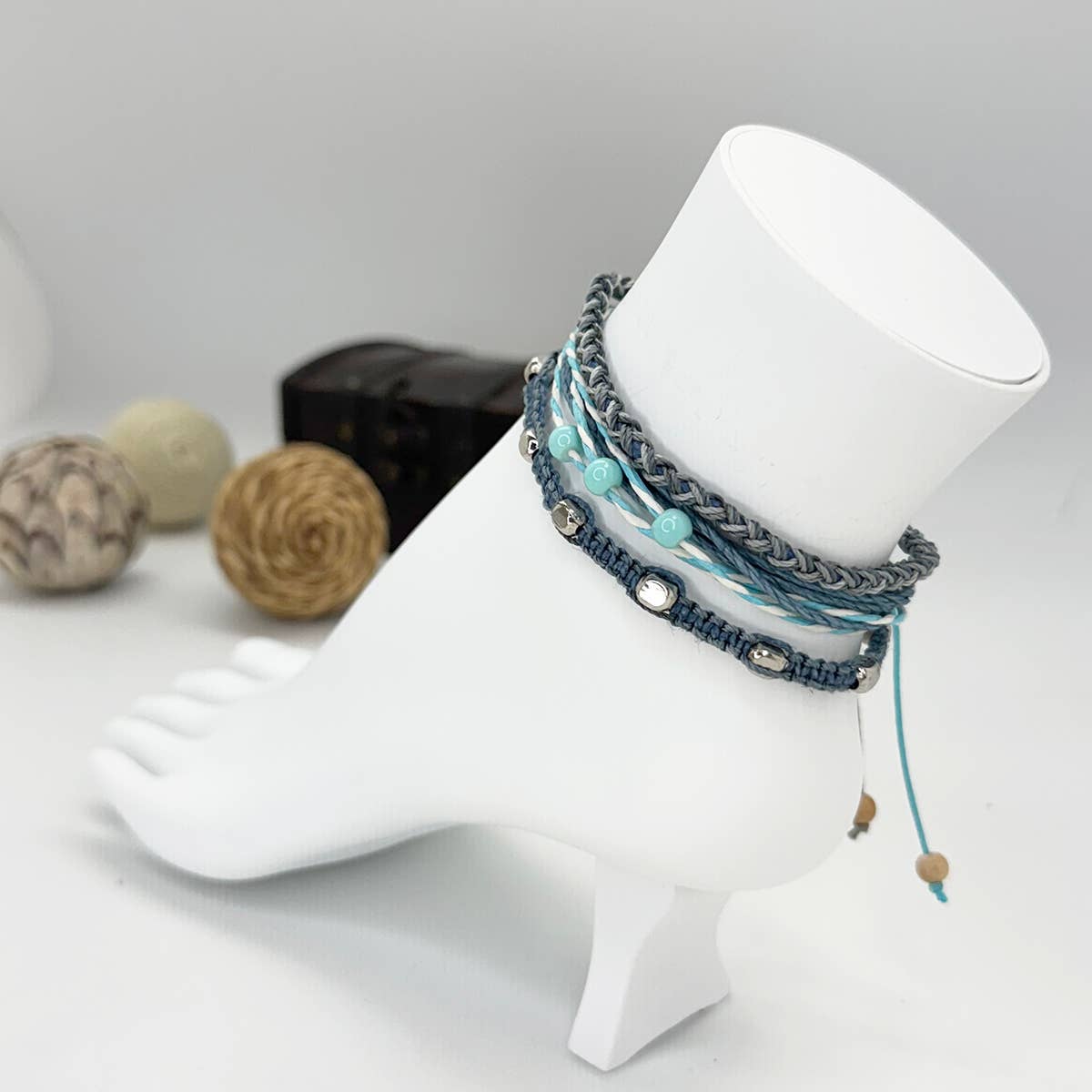 Weave & Wander Twilight Tide Trio Anklet
