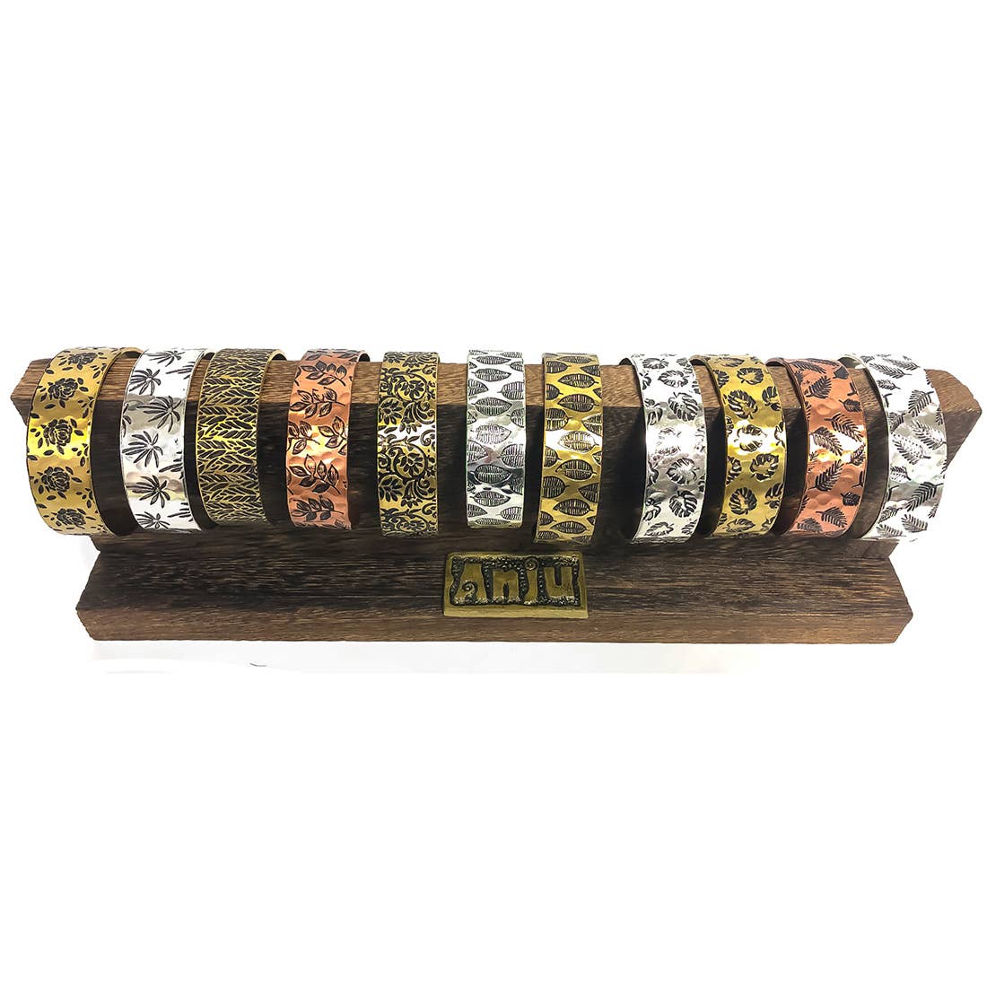 Wooden Cuff Bracelet Display - Single Long Bar