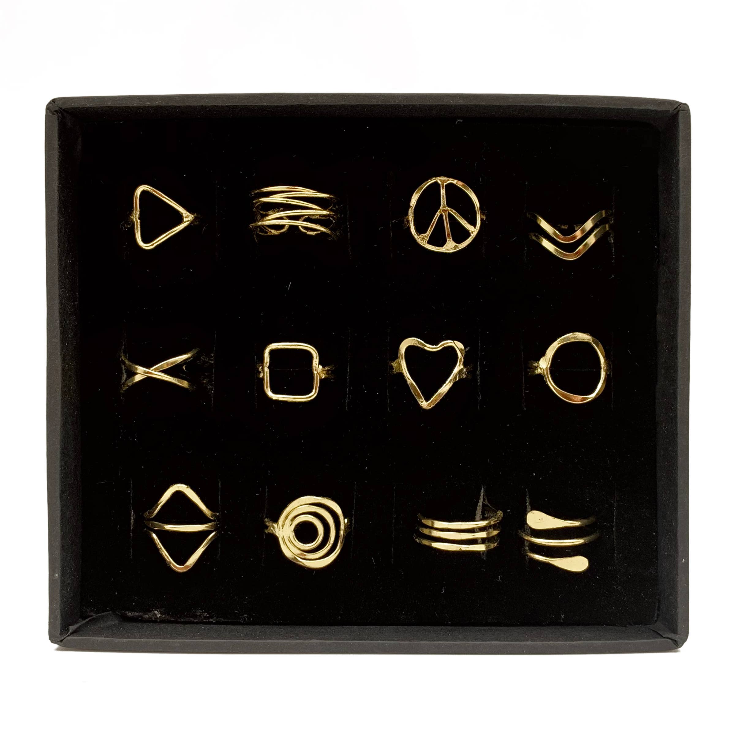 Gold Plated Adjustable Ring Prepack
