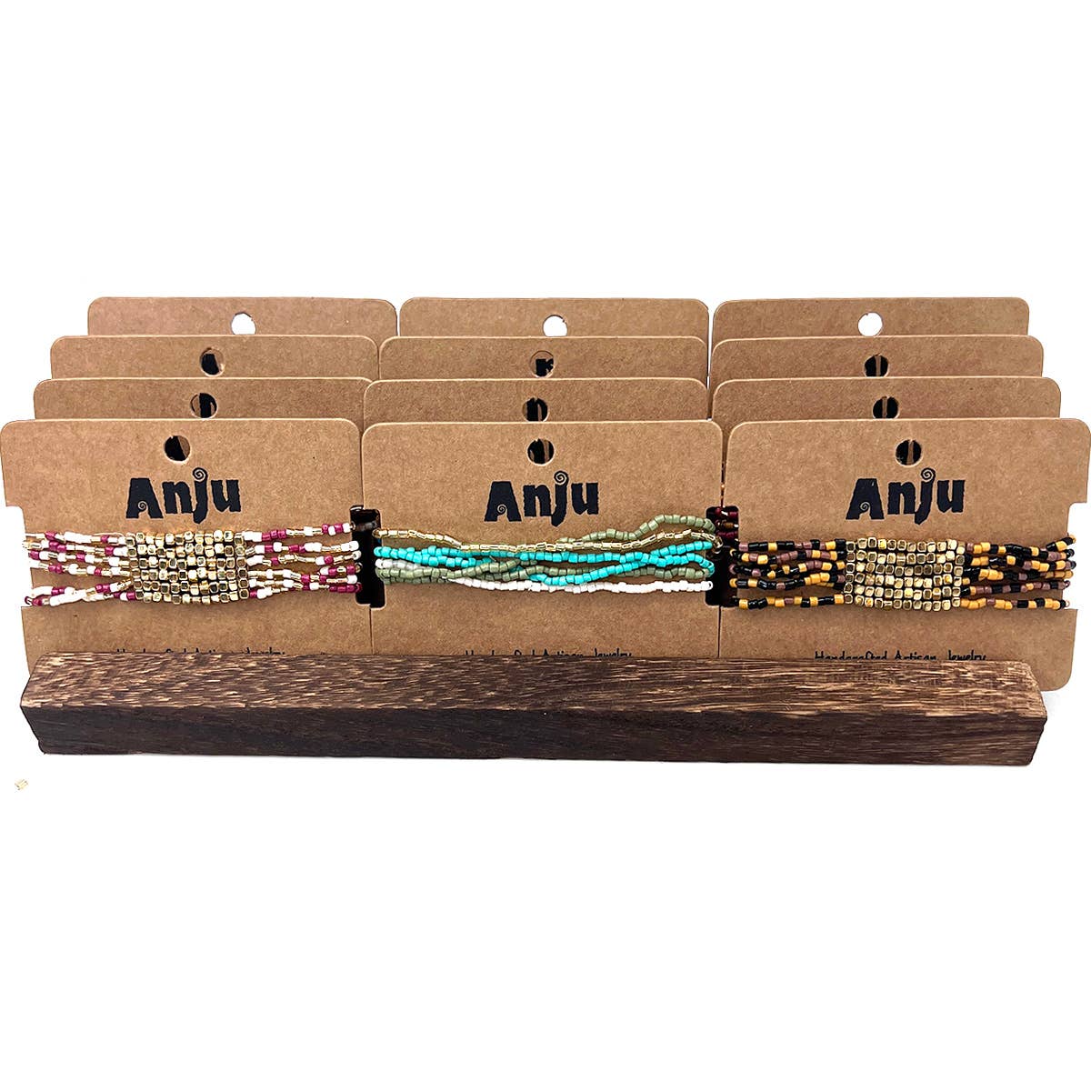 Seed Bead Bracelet Prepack -  12 Bracelets & Display