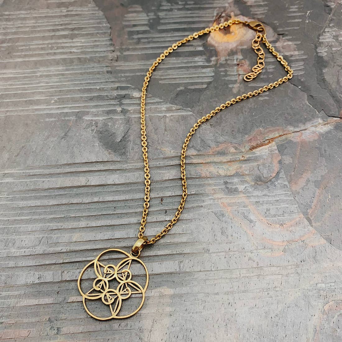 Tanvi Collection Necklace - Gold Star and Spirals