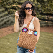 Nola Cotton Crochet and Raffia Shoulder Bags