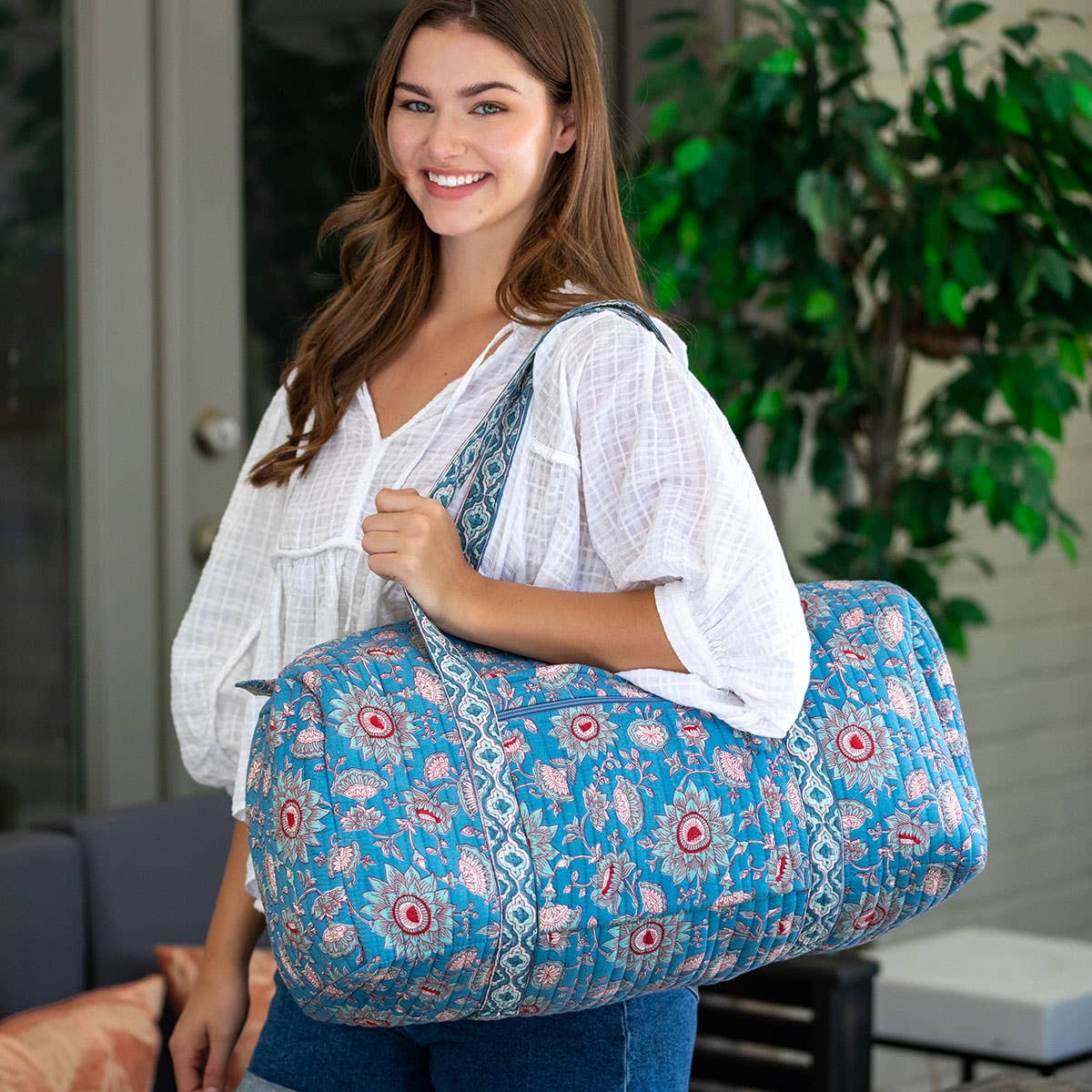 Chippa Sapphire Blooms XLarge Duffle