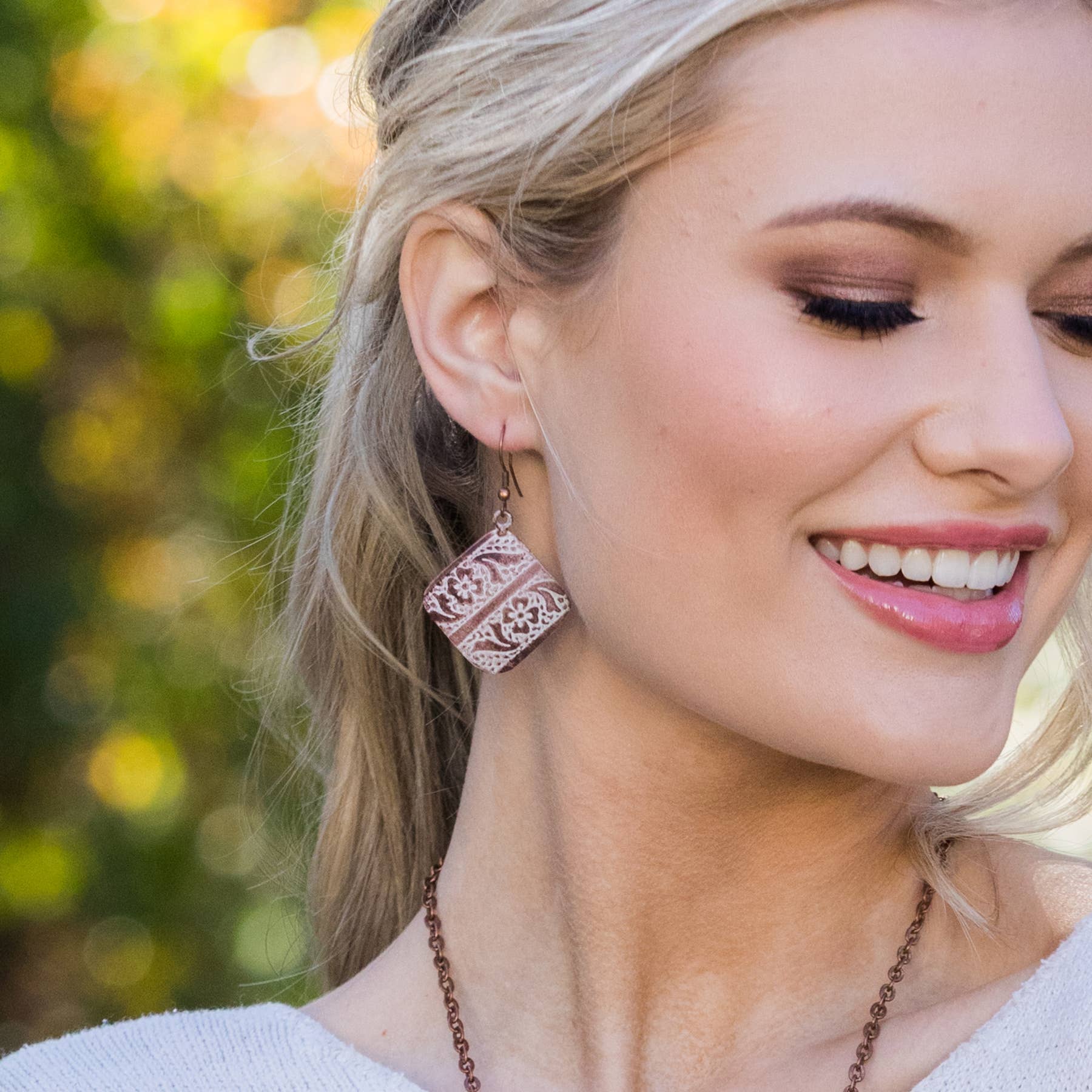 Copper Patina Earrings Prepack without Display