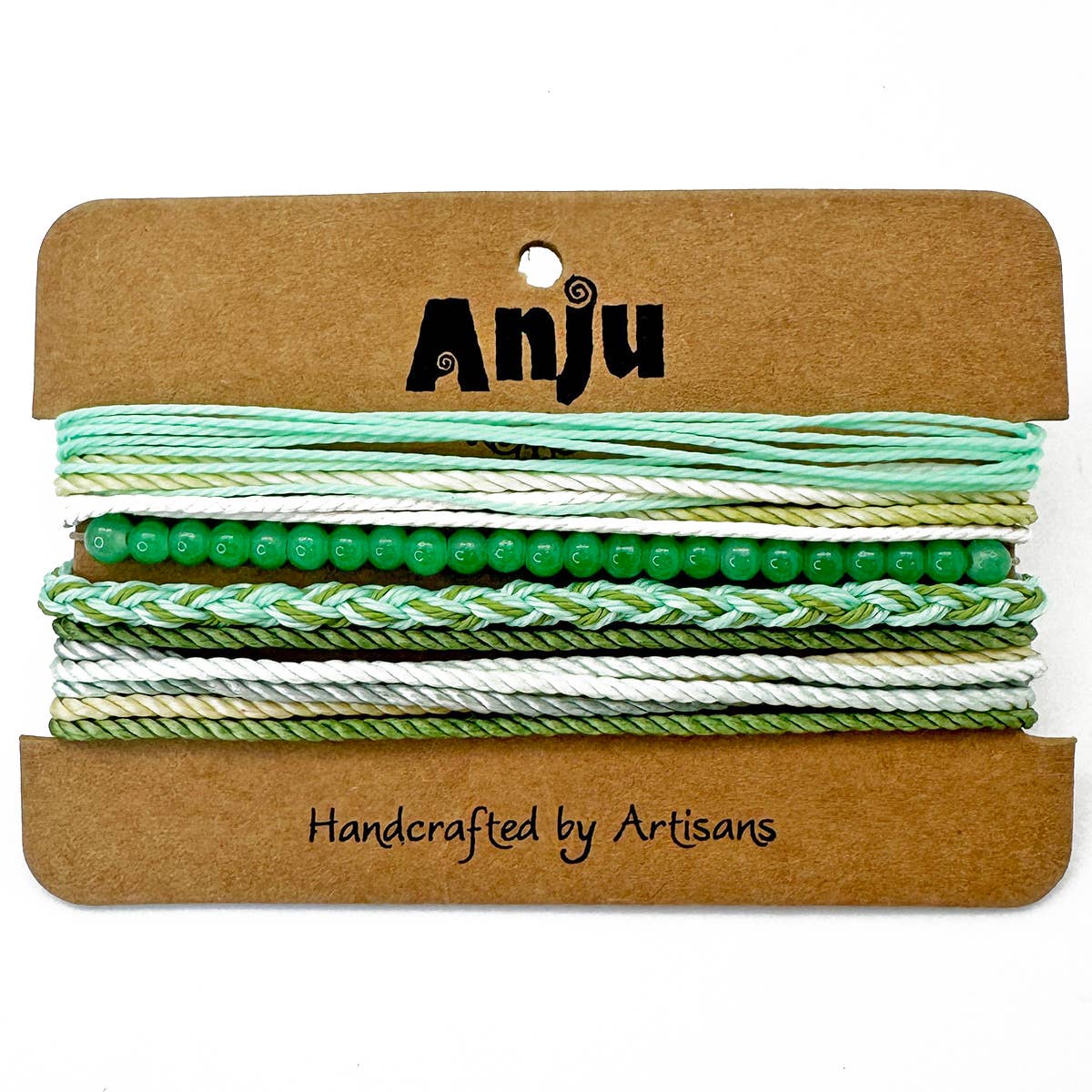 Weave & Wander Serene Greens 4 Piece Set Bracelet