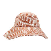 The Block printed Canvas Zigzag Charm Sun Hat