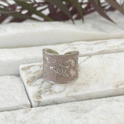 Handcrafted Light Pink Starfish Patina Ring