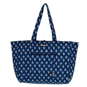 Indigo Palms Block Printed Market Tote