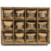 Mixed Metal Cuffs Prepack of 24 Cuffs and Display