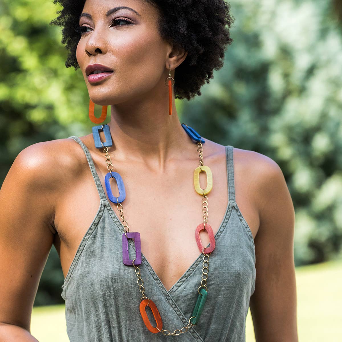 Omala Rainbow Collection Necklace - Station Necklace