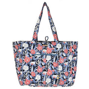 Midnight Blossom Block Printed Market Tote