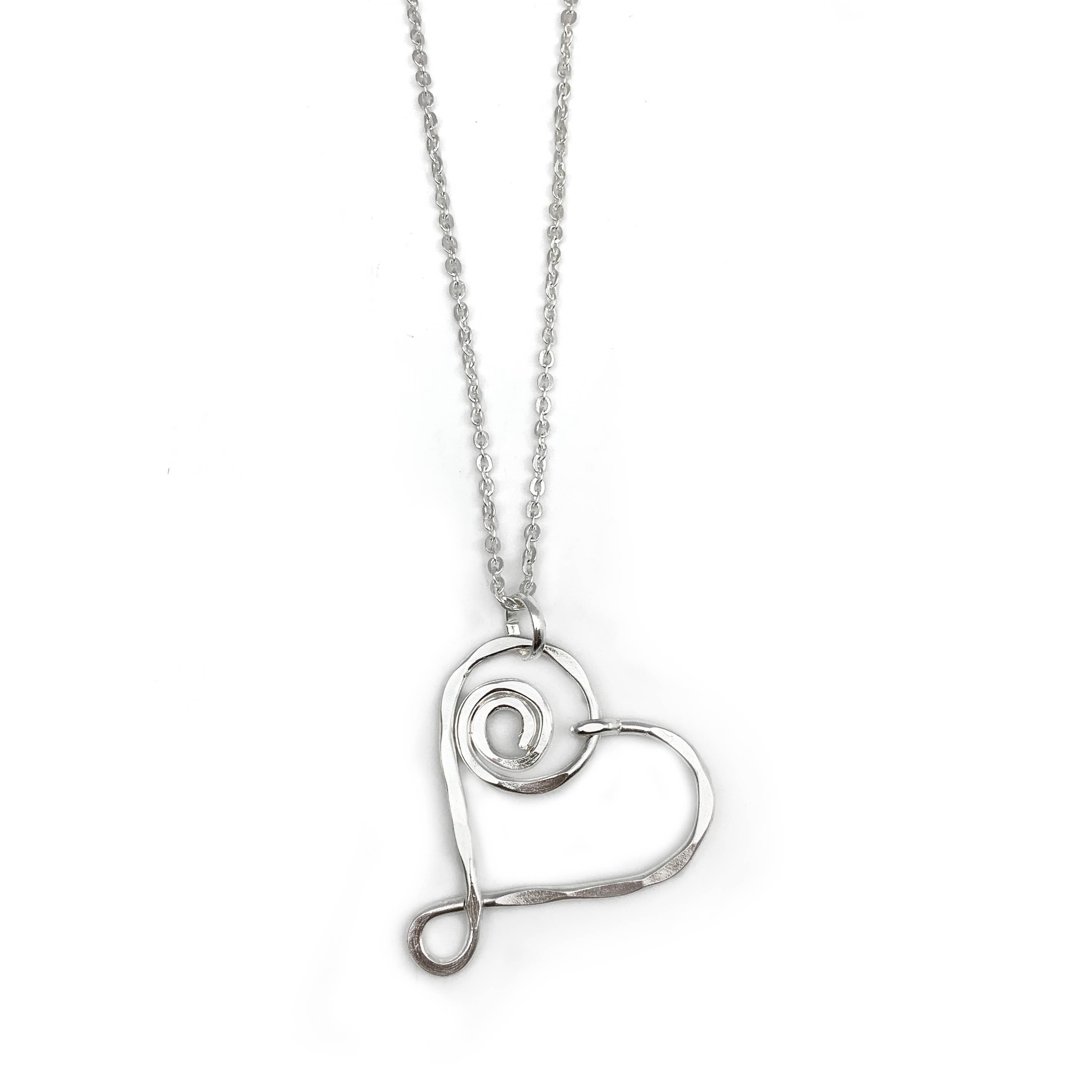 Silver Plated Pendant Necklace - Heart