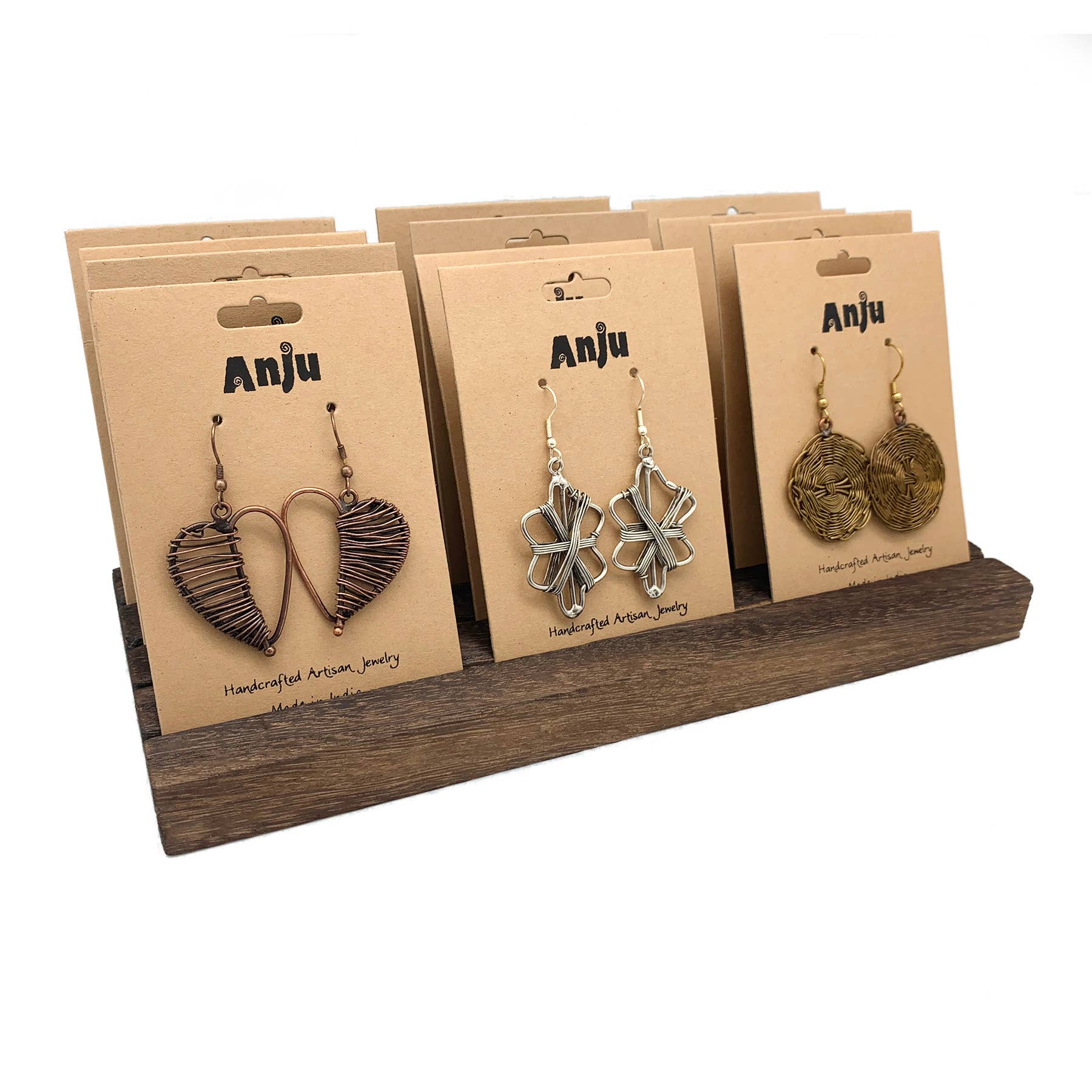 Basketweave Earrings Prepack - 12 Pairs and Display