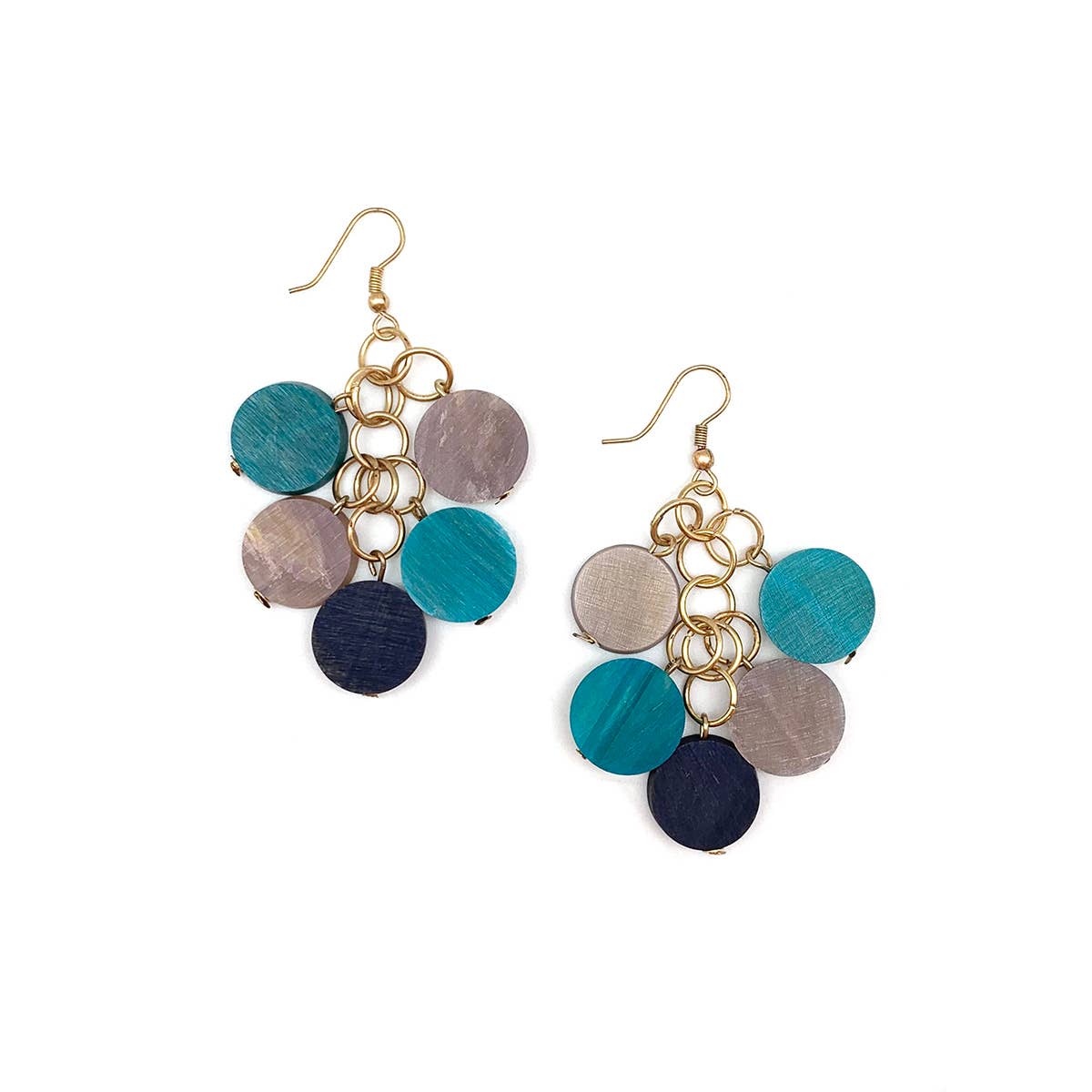 Omala Azure Coast Collection Earrings - Beaded Cluster