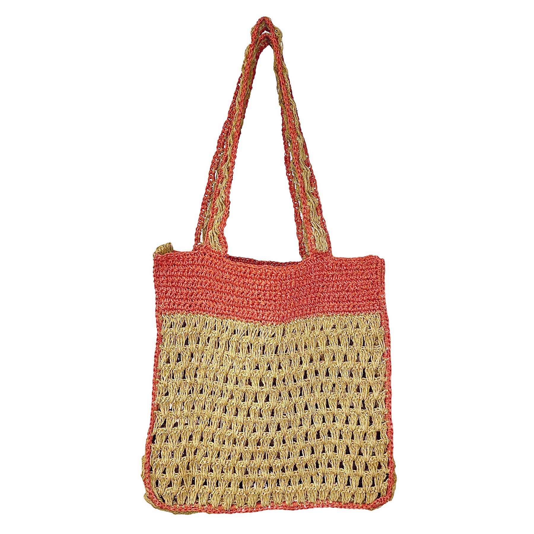 Mirasol Woven Jute Shoulder Bag with Colorful Accents