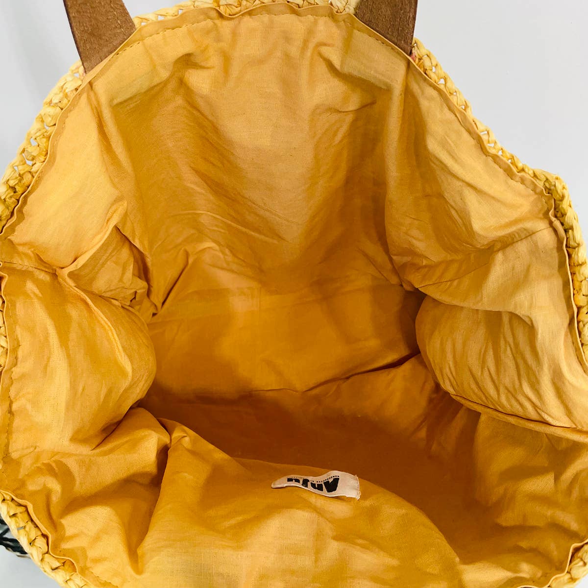 Stella Medium Raffia Box Tote with Leather Handles