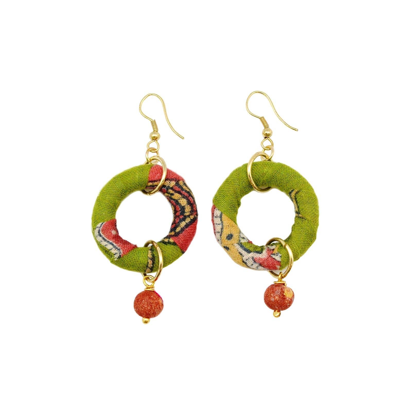 Aasha Wrapped Ring and Bead Earrings
