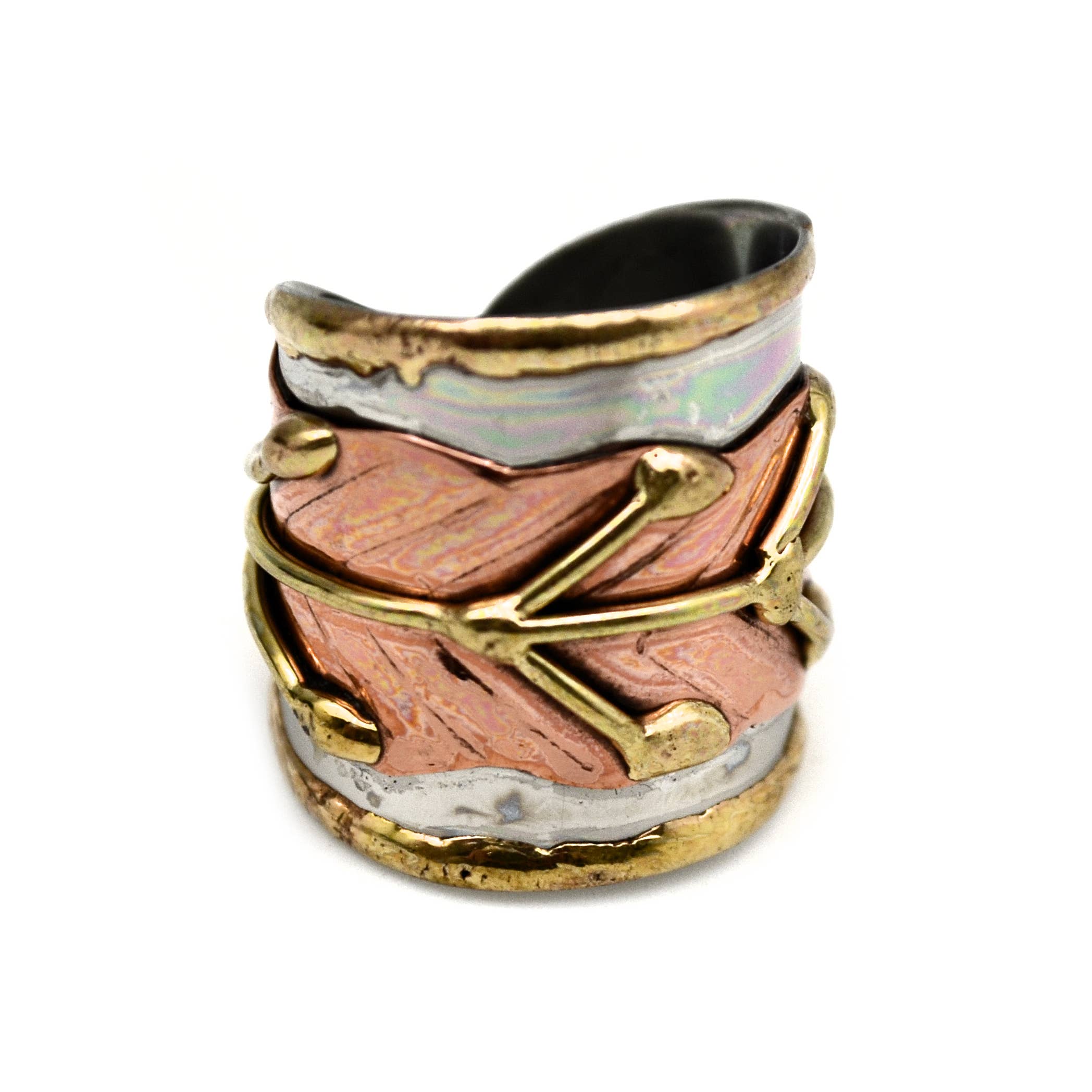 Mixed Metal Cuff Ring