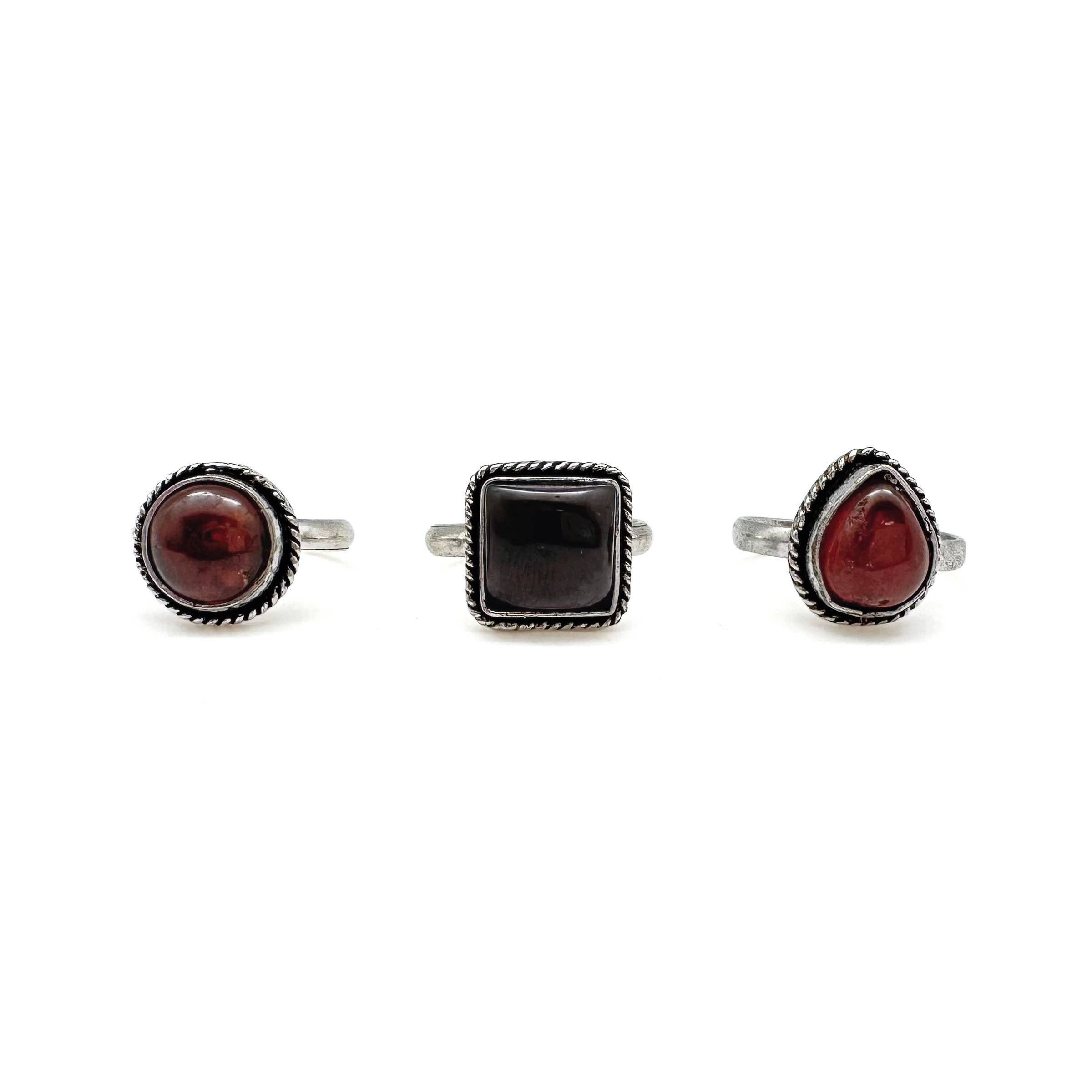 Kashi Semiprecious Small Stone Ring - Garnet