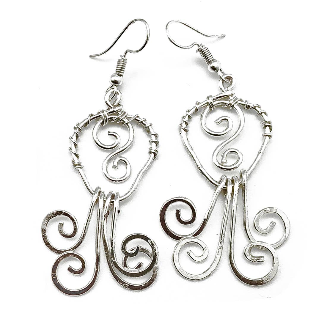 Silver Plated Earrings - Smaller Size Octopus