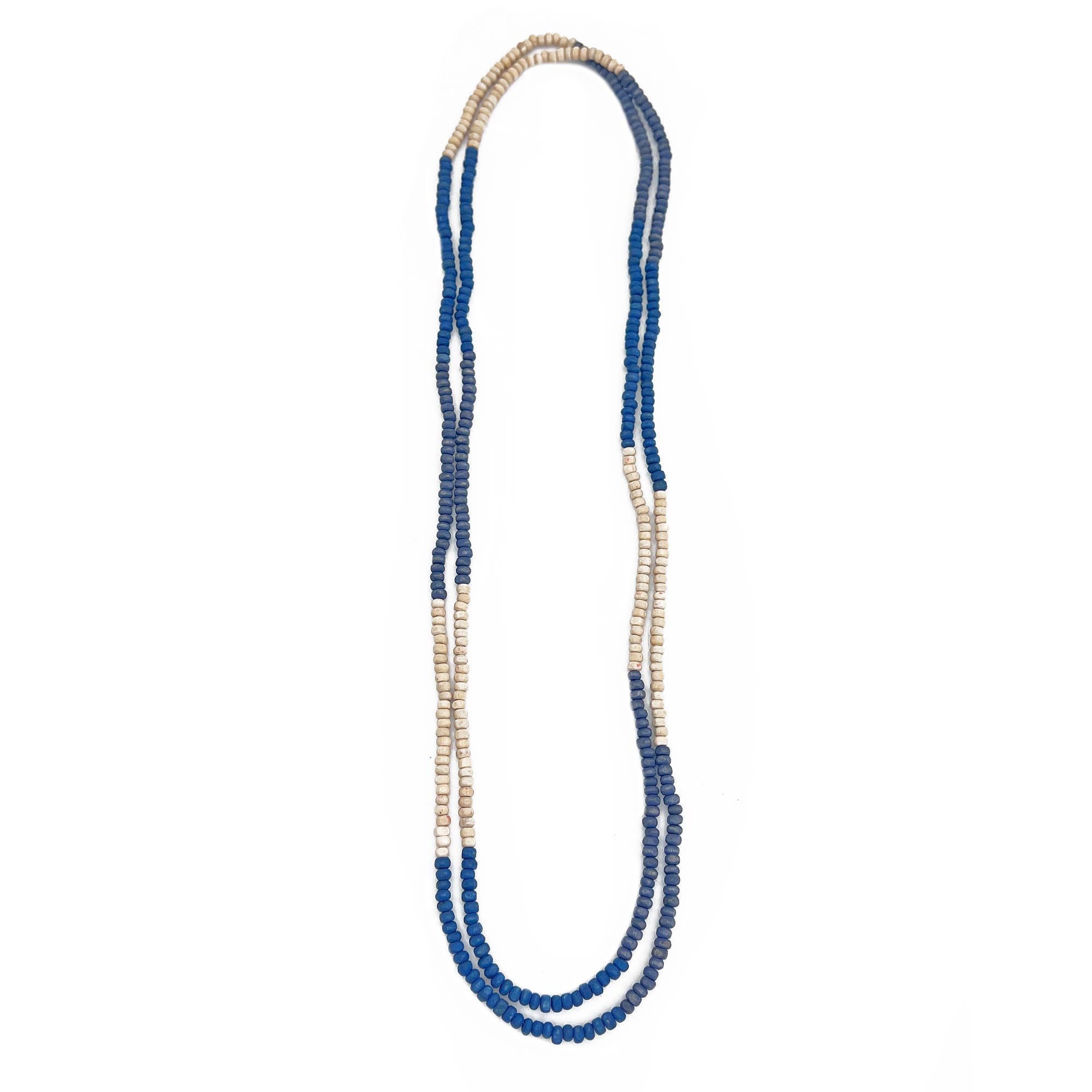 Prismatic Hues Necklace - Blue, Navy, White