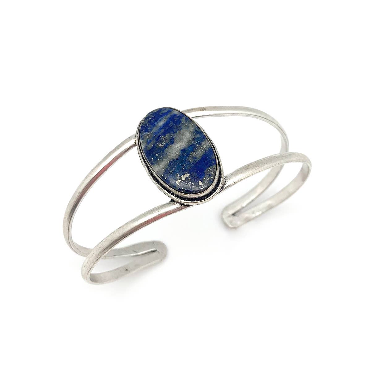 Kashi Semiprecious Stone Cuff Bracelet - Lapis