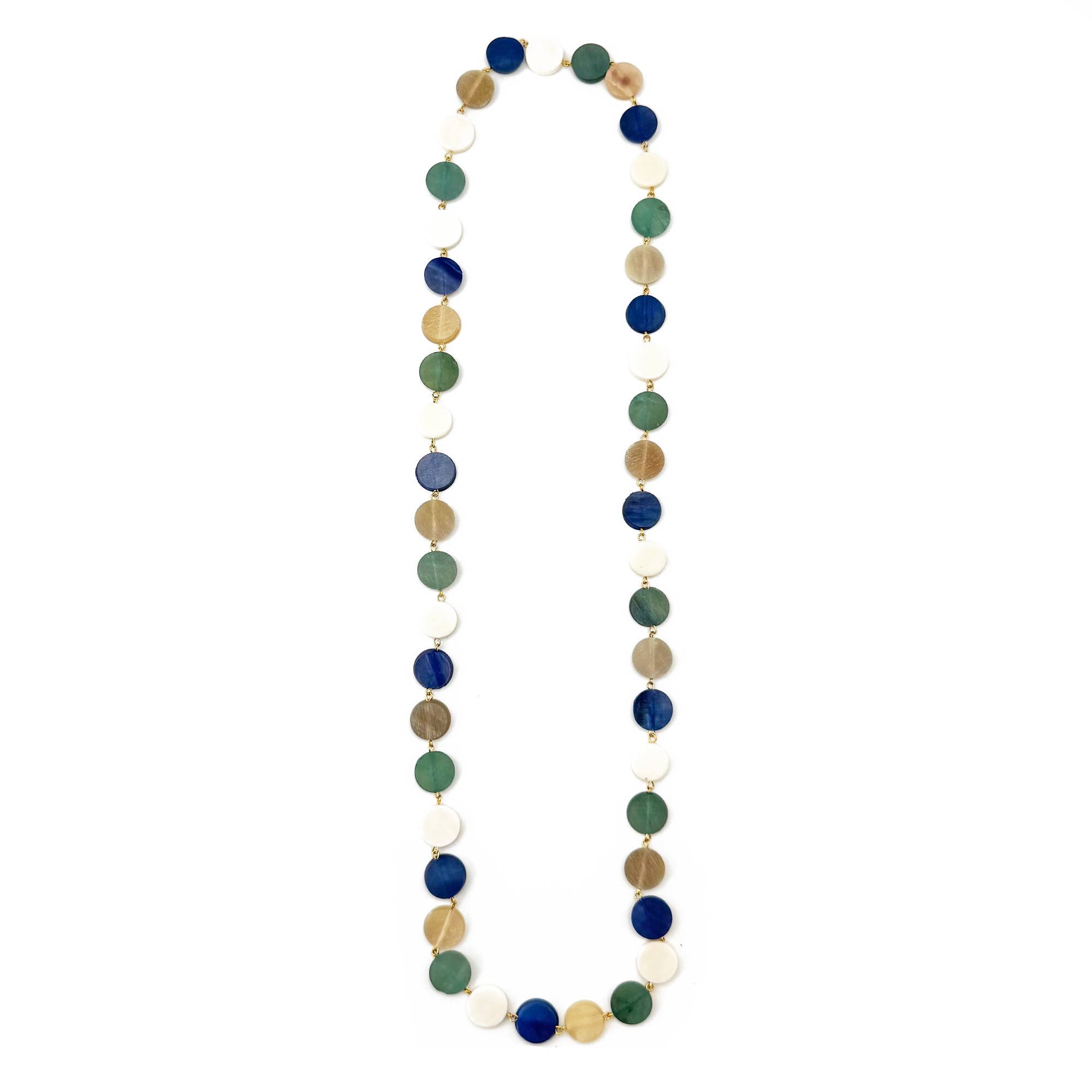 Omala Azure Coast Necklace - Long Disc Cool
