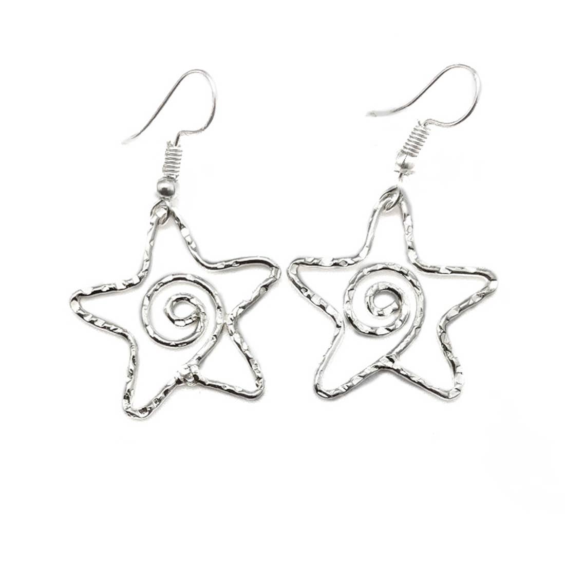 Silver Plated Earrings - Smaller Size Starfish