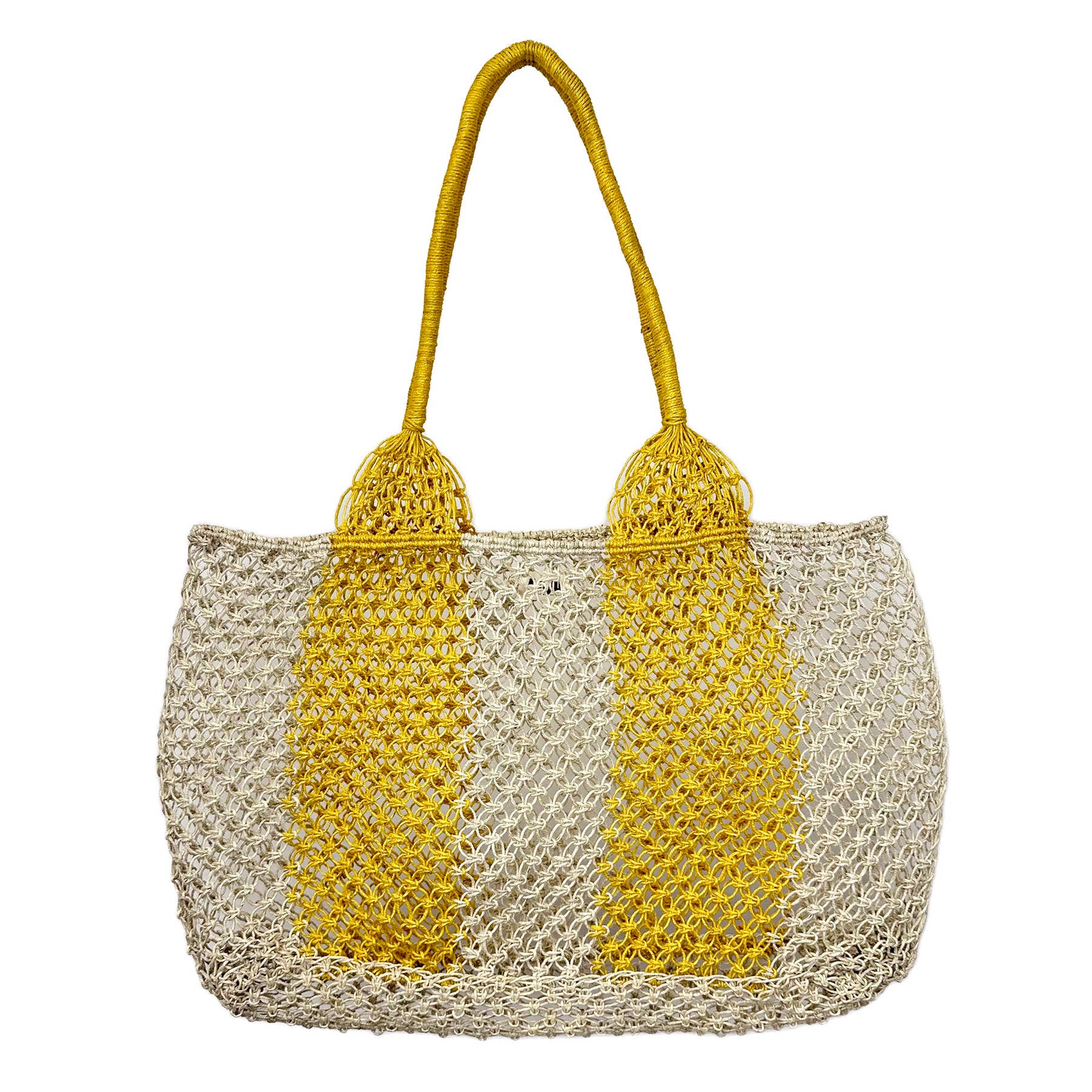 Ariel Woven Jute Striped Beach Bags
