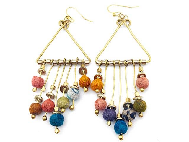 Aasha Kantha Handcrafted  Dangling Beads Earrings