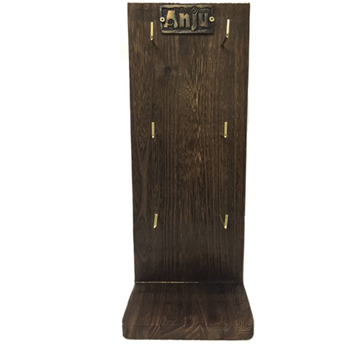 Single Sided Wooden Earring Display - 6 Hooks