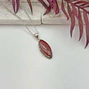 Handcrafted Semiprecious Large Stone Necklace - Red Jasper
